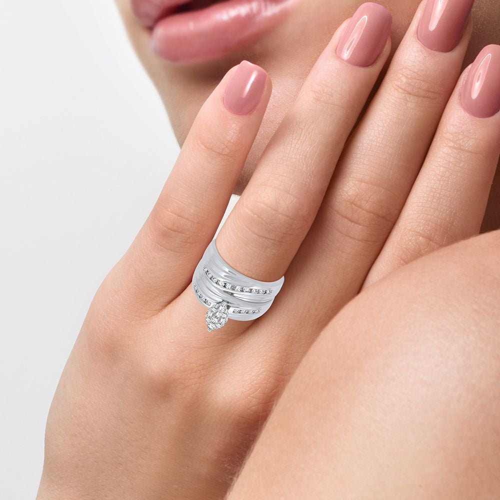 14K 1.13CT DIAMOND TRIO SET