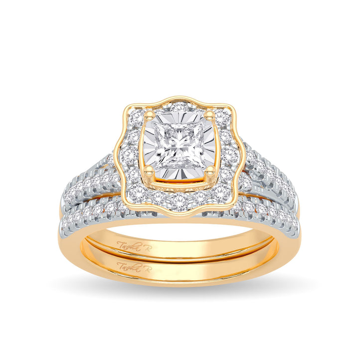 14K 0.62CT Diamond Bridal Ring