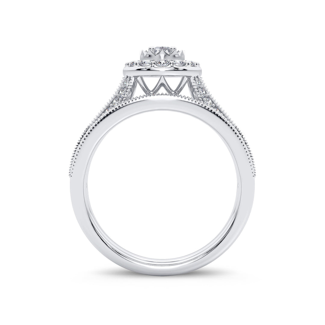 14K 1.00CT Diamond Bridal Ring