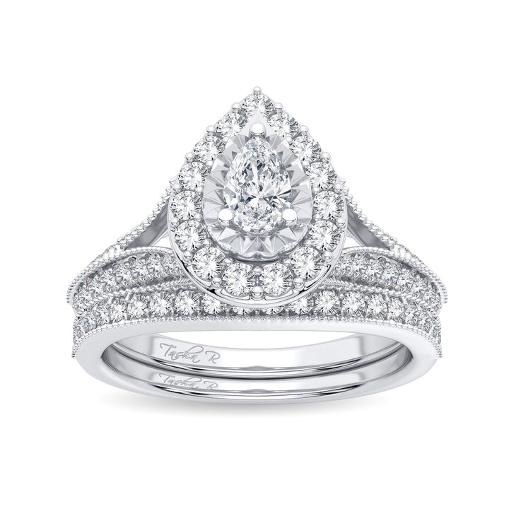 14K 0.96CT Diamond Bridal Ring