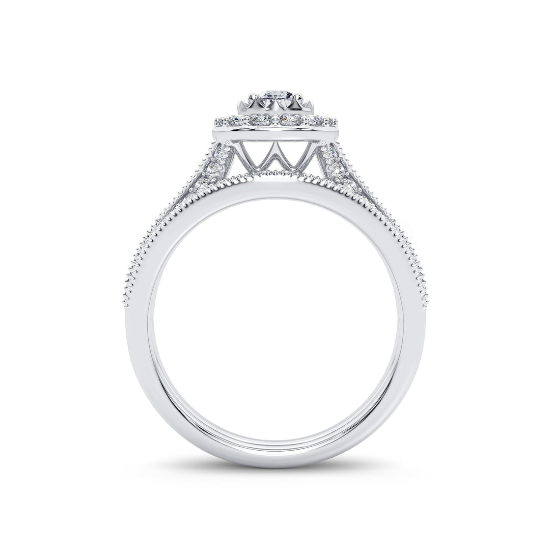 14K 0.96CT Diamond Bridal Ring