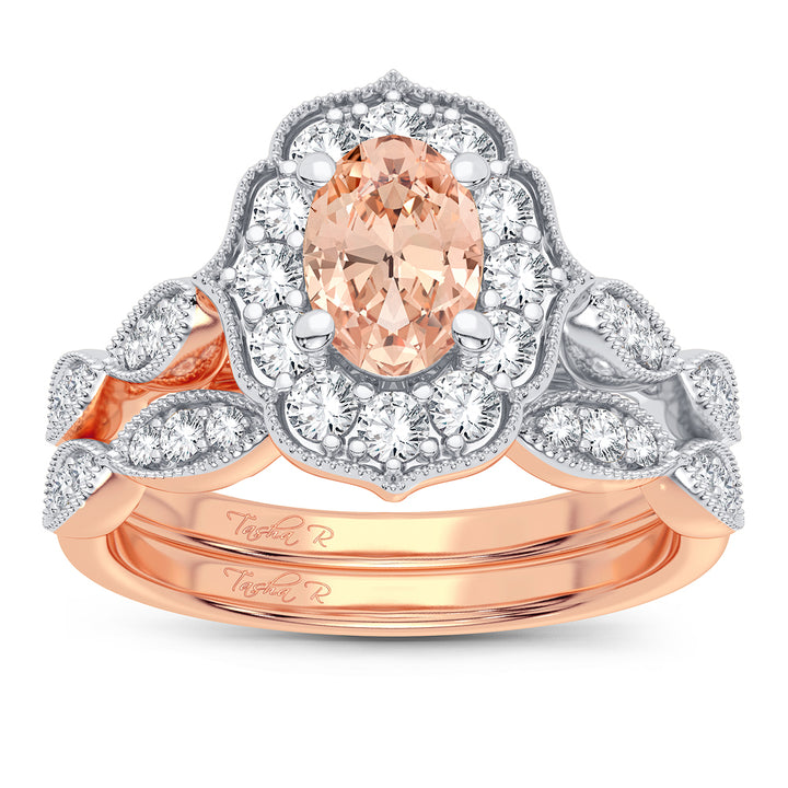 14K 0.40ct Morganite Bridal