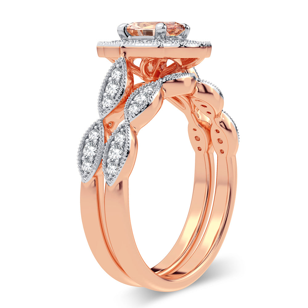 14K 0.40ct Morganite Bridal