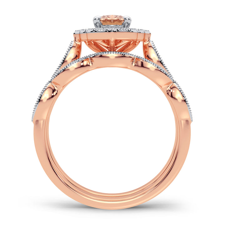 14K 0.40ct Morganite Bridal