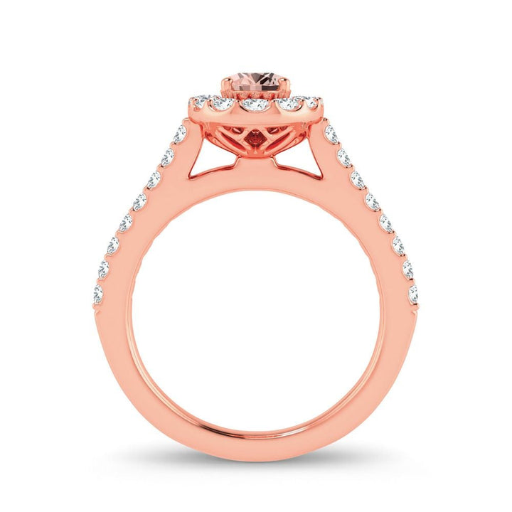 14K 0.40CT Diamond Morganite Ring