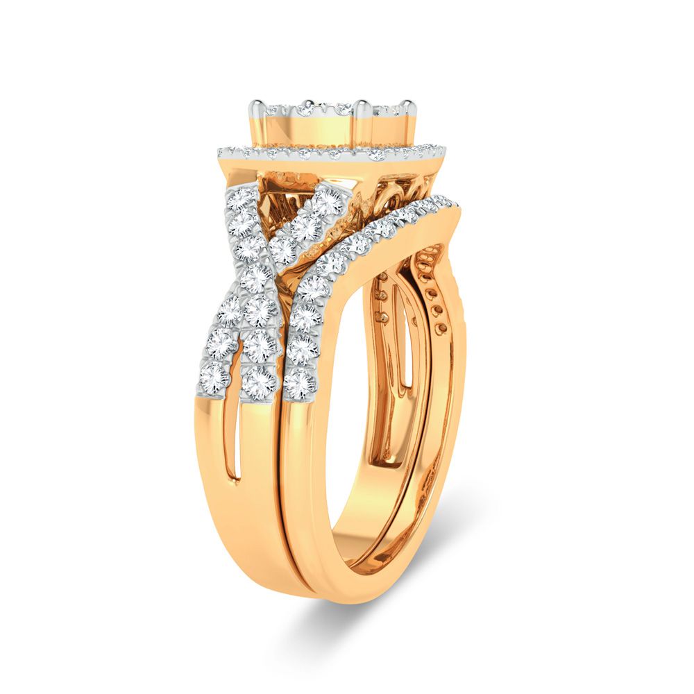 14K 1.00ct Diamond Bridal Ring