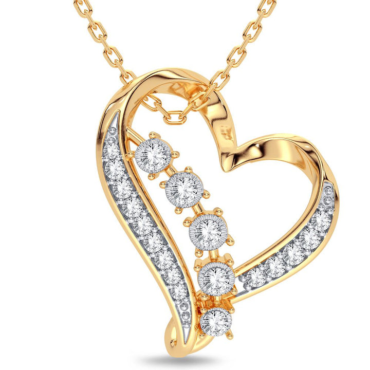 14K 0.15CT Diamond Pendant