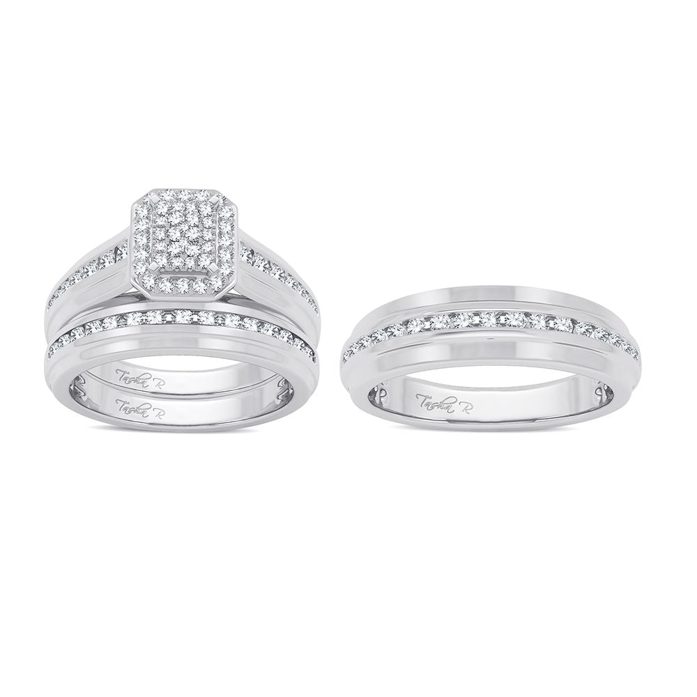 14K 0.90ct Diamond Trio Set