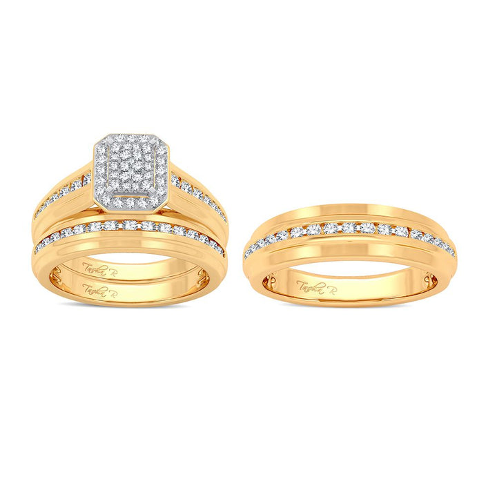 14K 0.90ct Diamond Trio Set