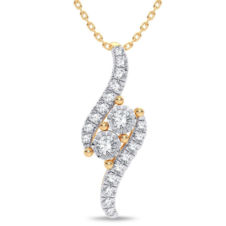 14K 0.50CT Diamond Pendant