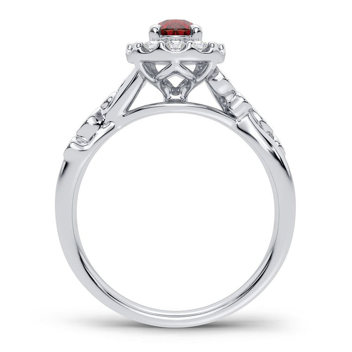 14K 0.28CT Diamond Ruby Ring