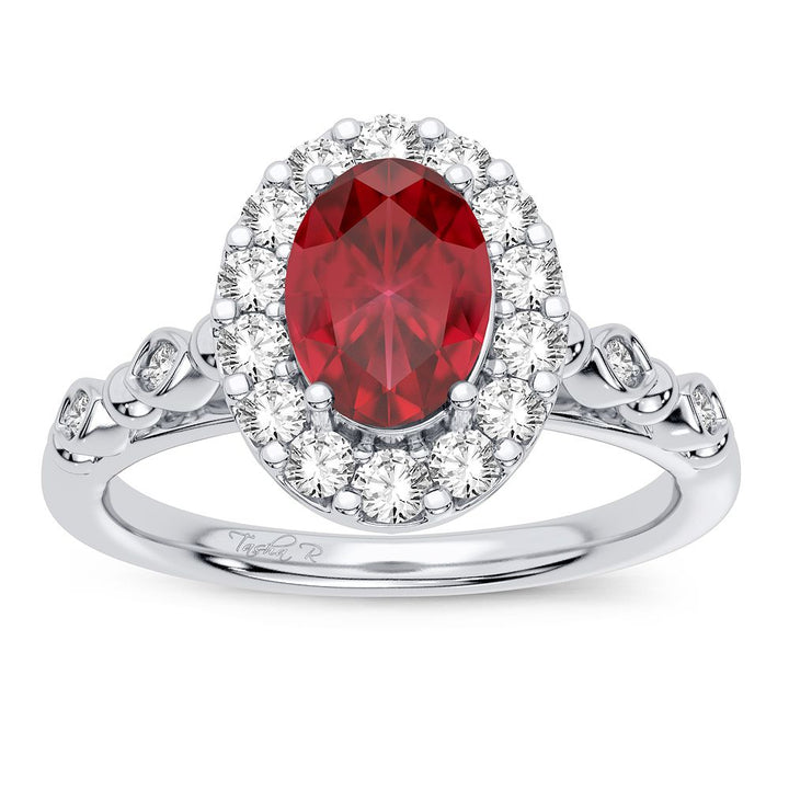 14K 0.28CT Diamond Ruby Ring