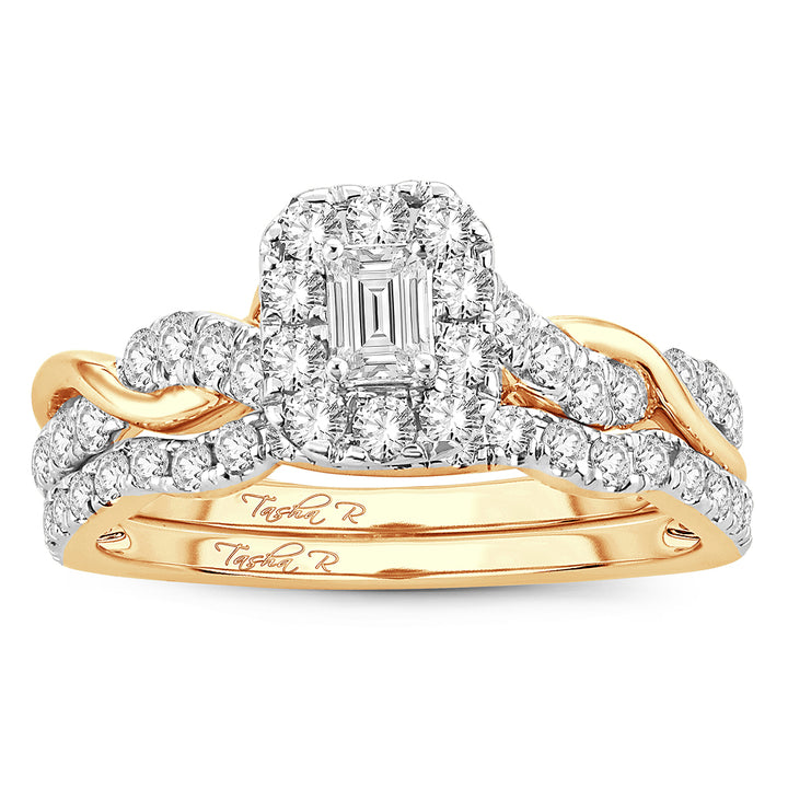 14K 1.00CT Fancy Cut Bridal Ring