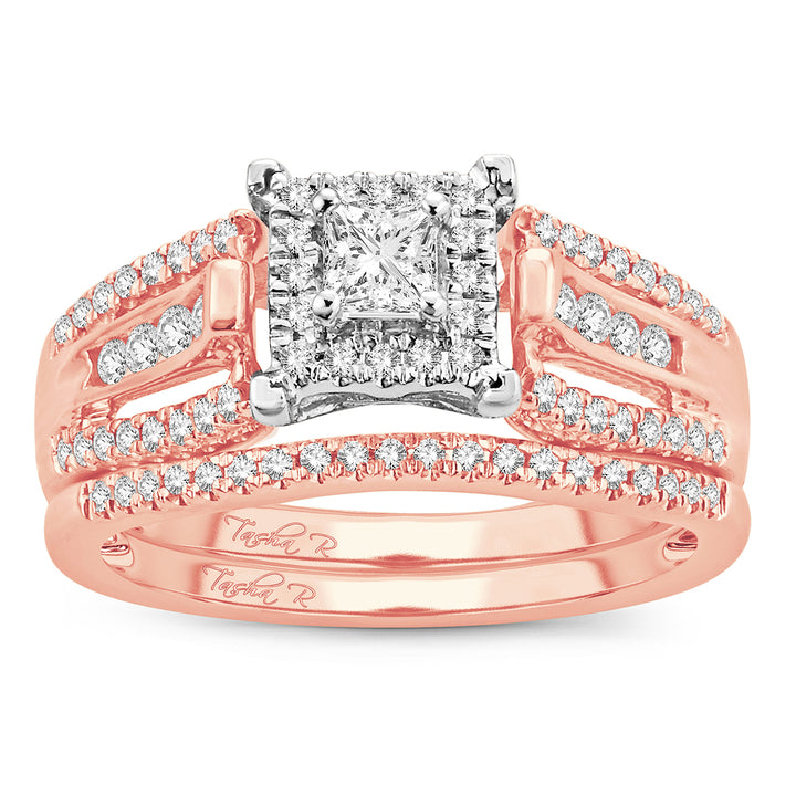 14K 0.52 Princess Cut Bridal