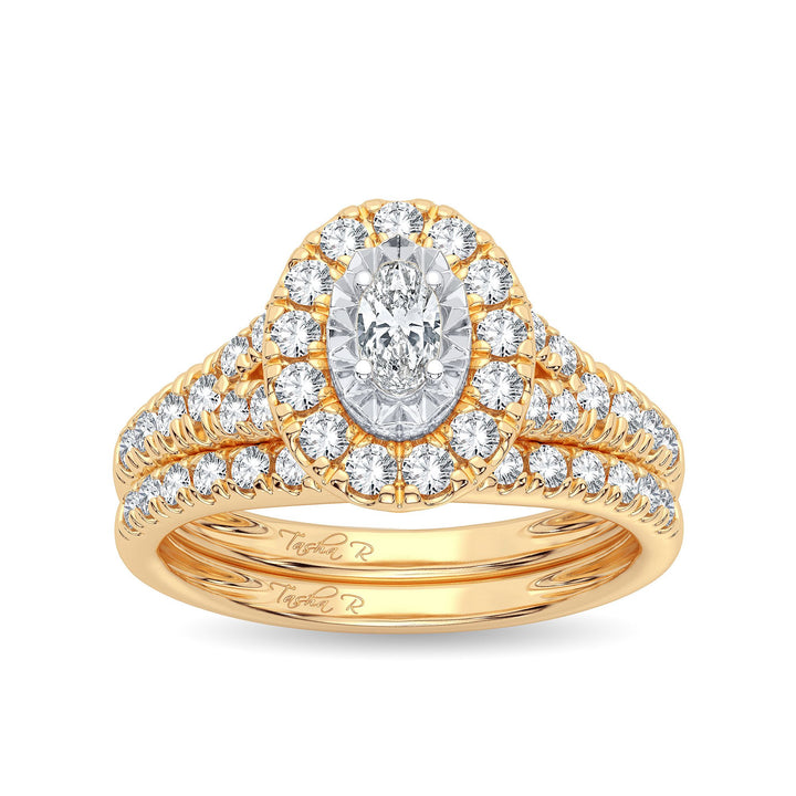 14K 1.00CT Diamond Bridal Ring