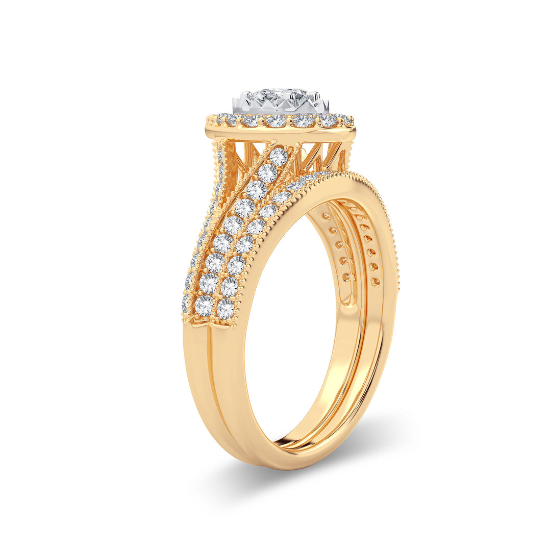 14K 0.96CT Diamond Bridal Ring