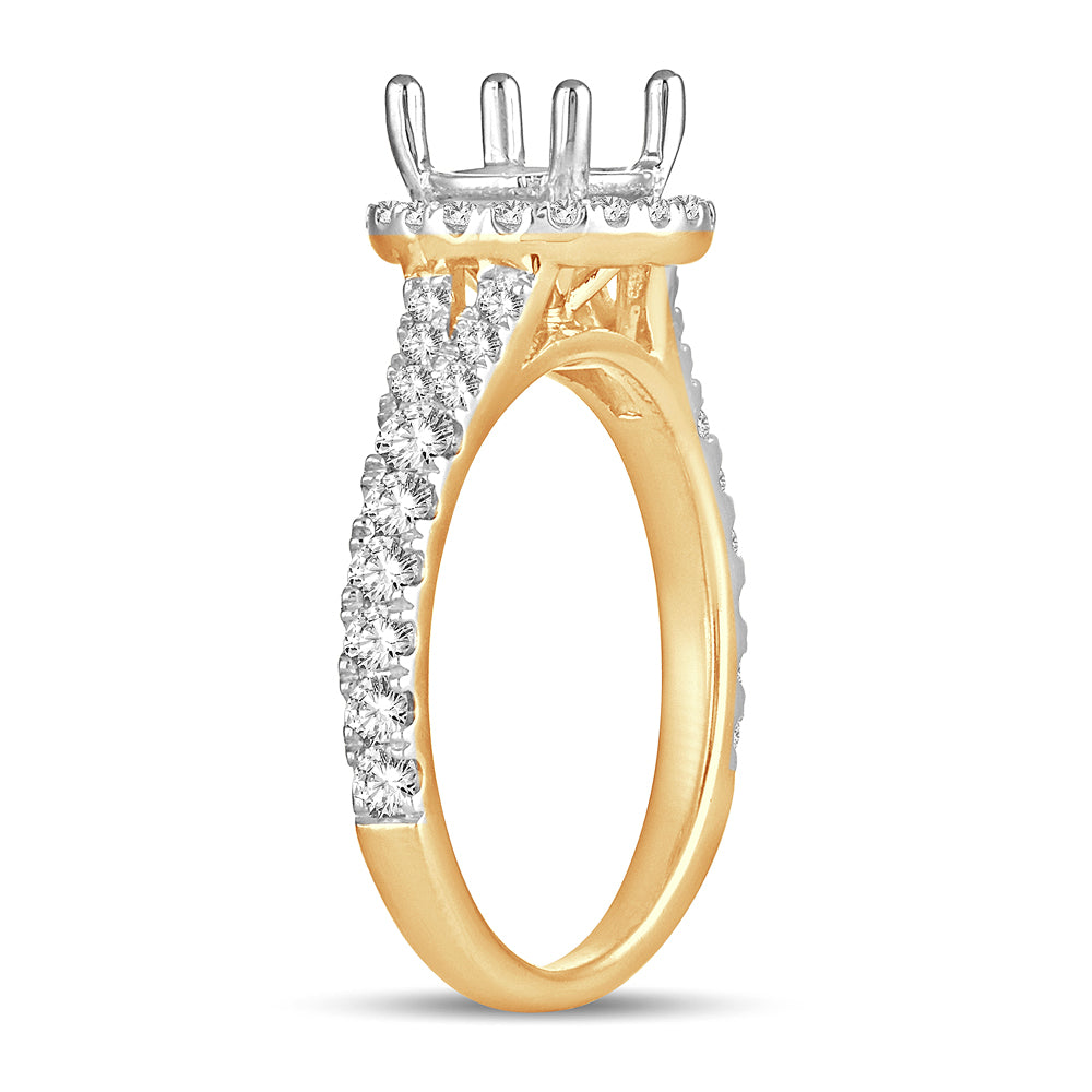 14K 0.58CT Diamond semi-mount ring