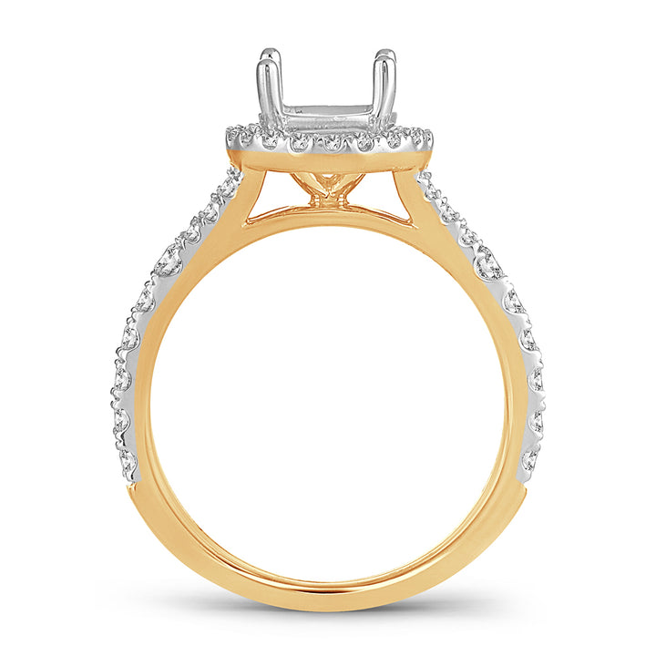 14K 0.58CT Diamond semi-mount ring