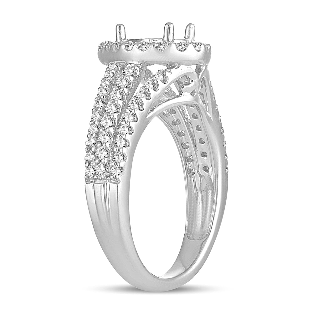 14K 0.75CT Diamond semi-mount ring