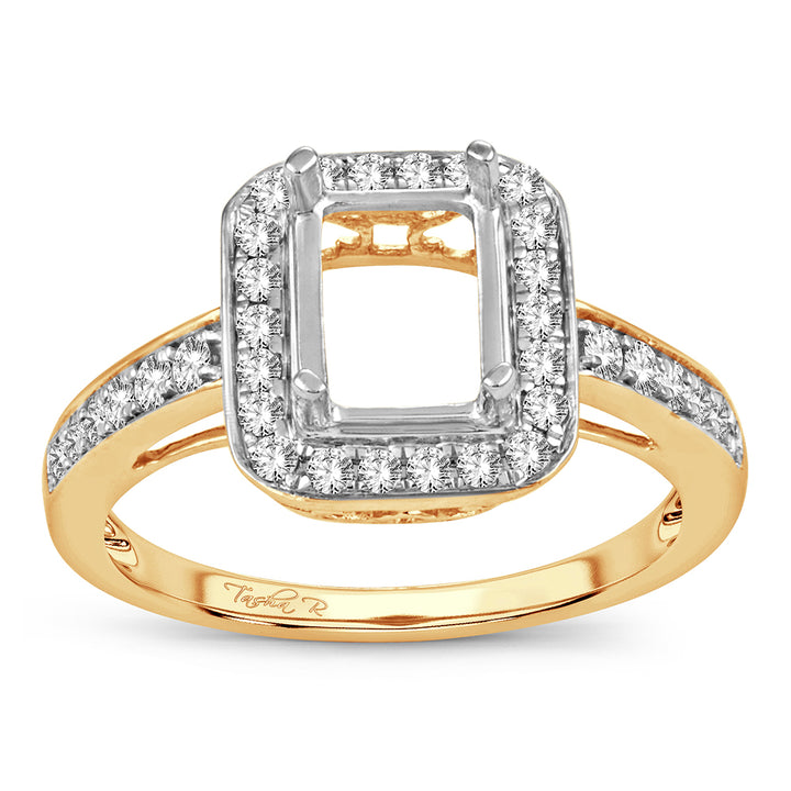 14K 0.33CT Diamond semi-mount ring