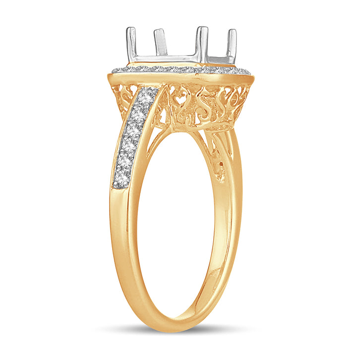 14K 0.33CT Diamond semi-mount ring