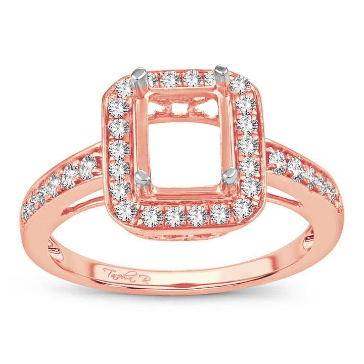 14K 0.33CT Diamond semi-mount ring