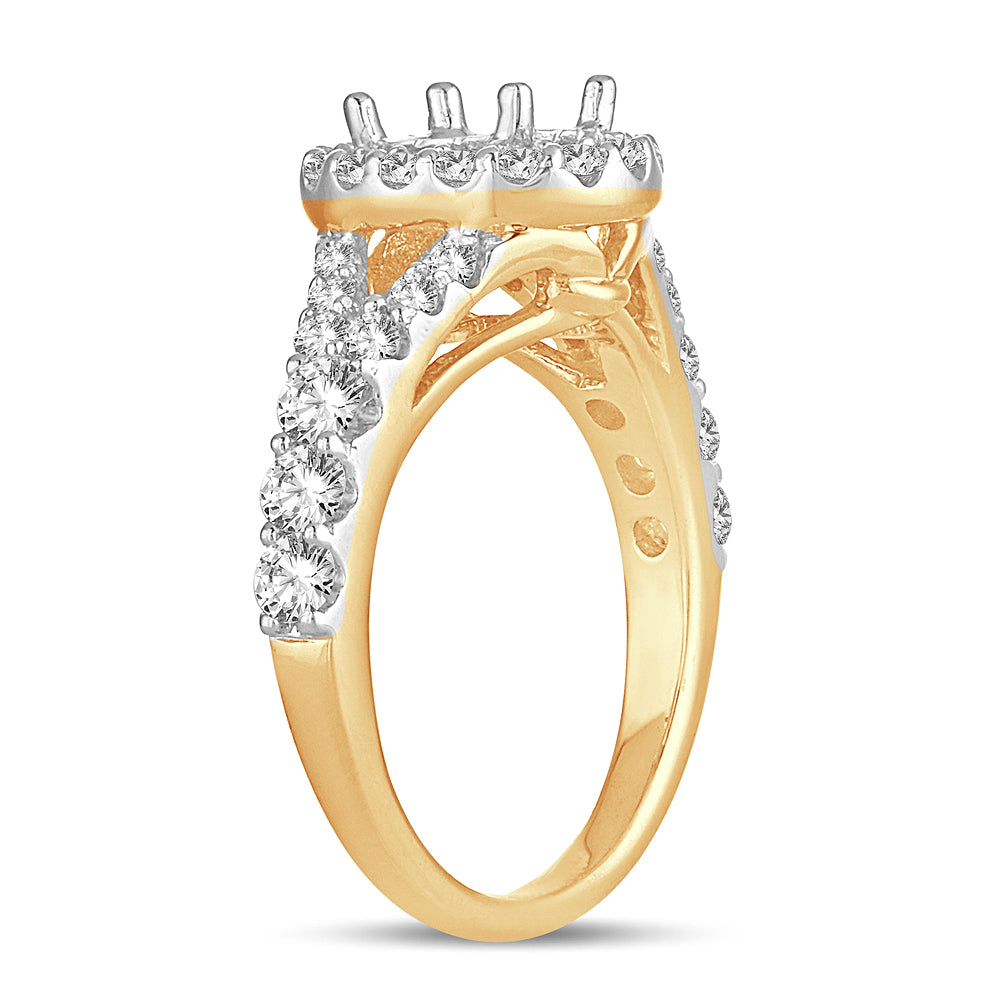 14K 1.00CT Diamond semi-mount ring