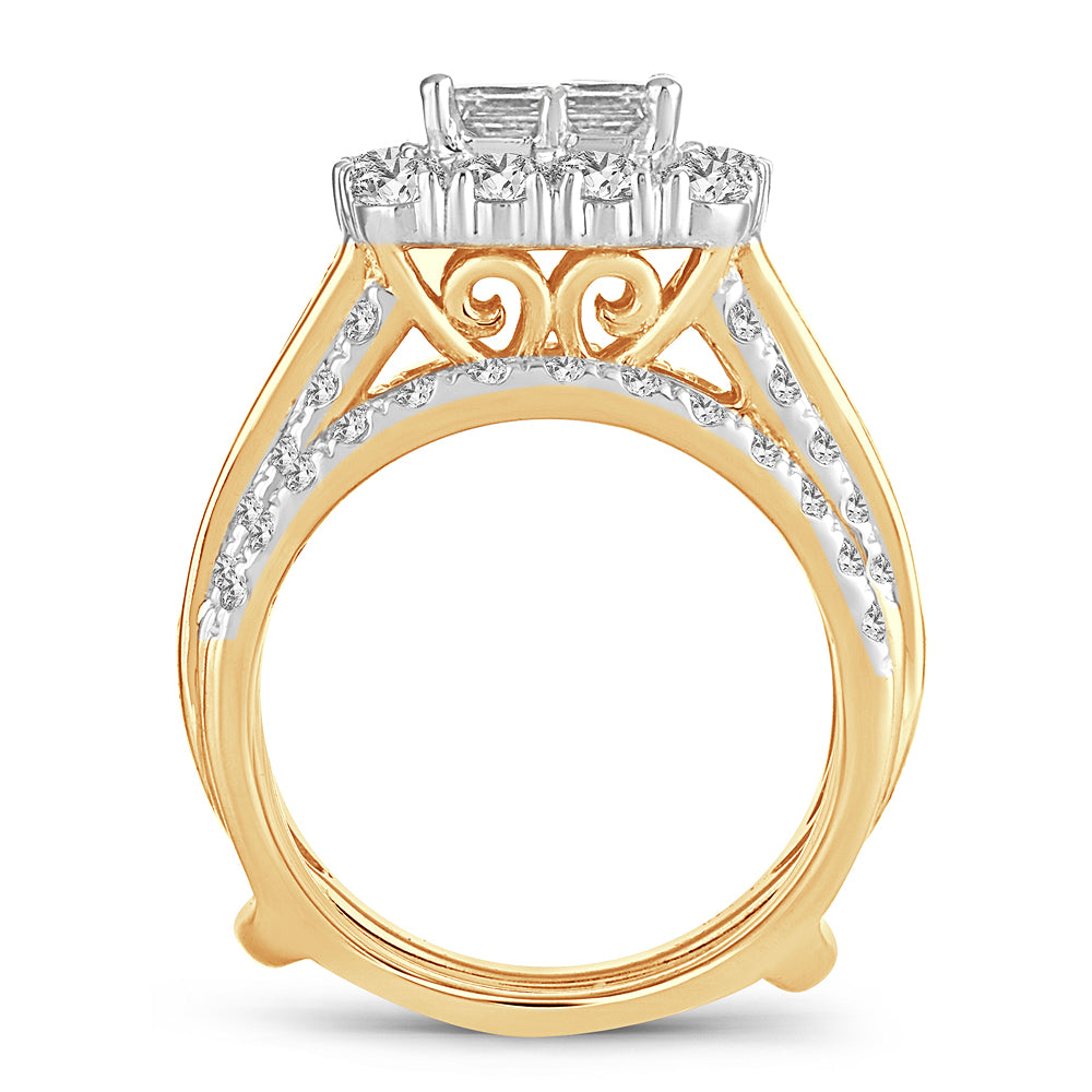 14K 4.00CT Diamond bridal ring