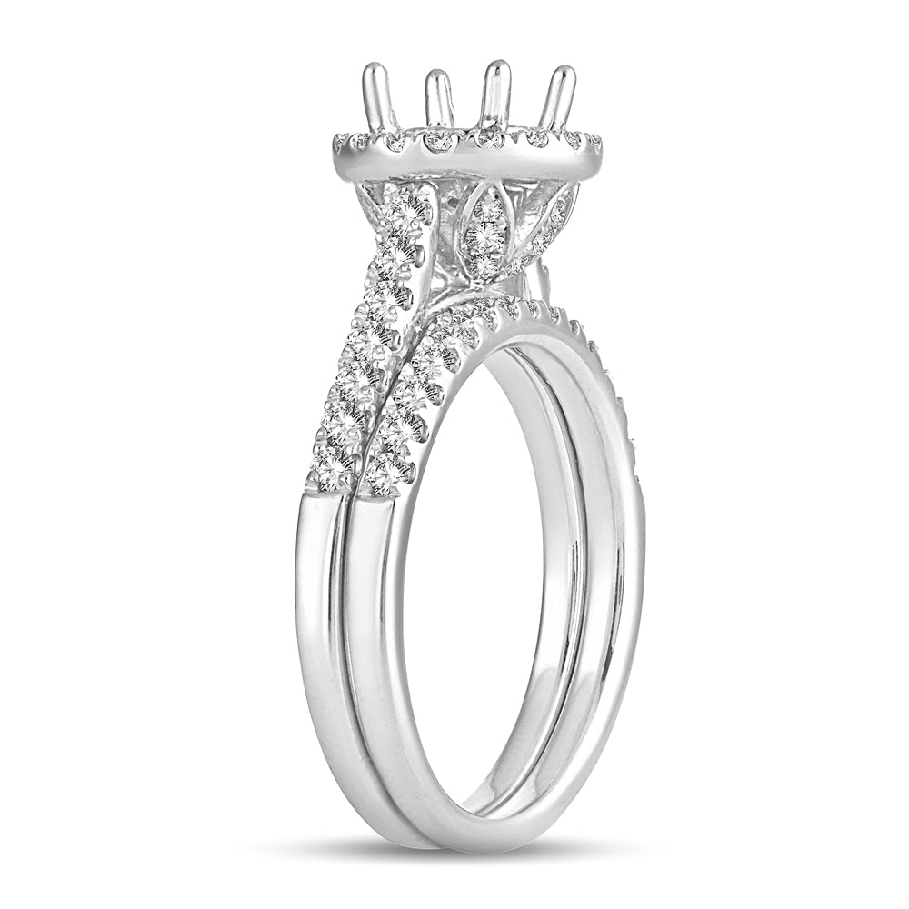 14K 0.82CT Diamond semi-mount ring