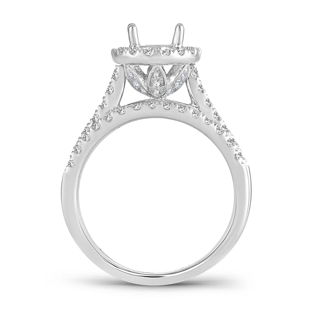 14K 0.82CT Diamond semi-mount ring