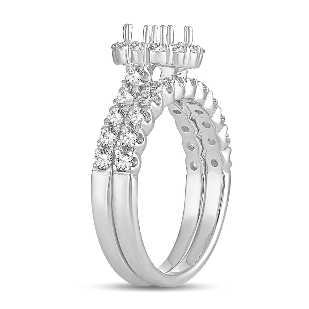 14K 1.00CT Diamond semi-mount ring