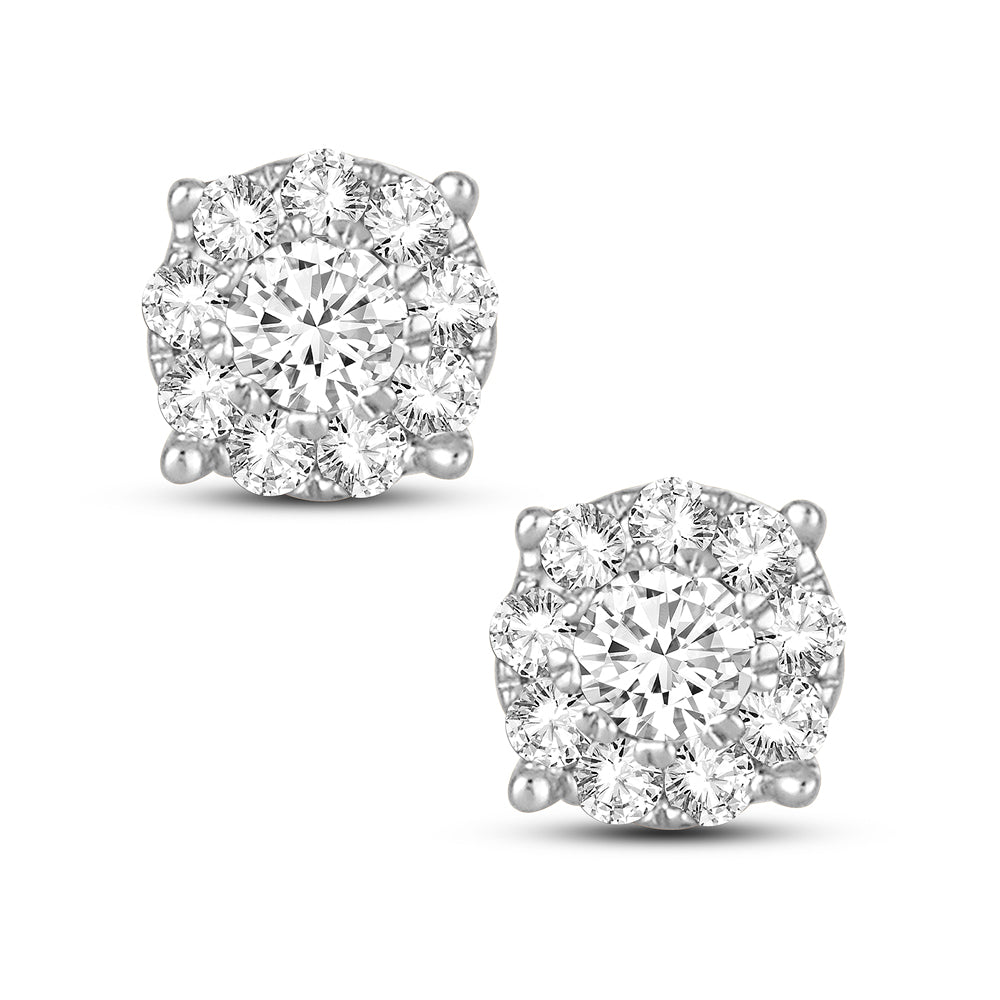 14K 0.33CT DIAMOND EARRNIG