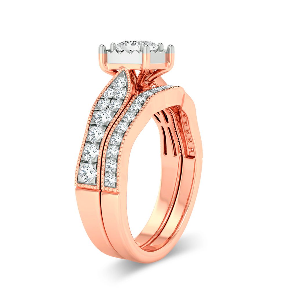 14K 0.90ct Diamond Bridal Ring