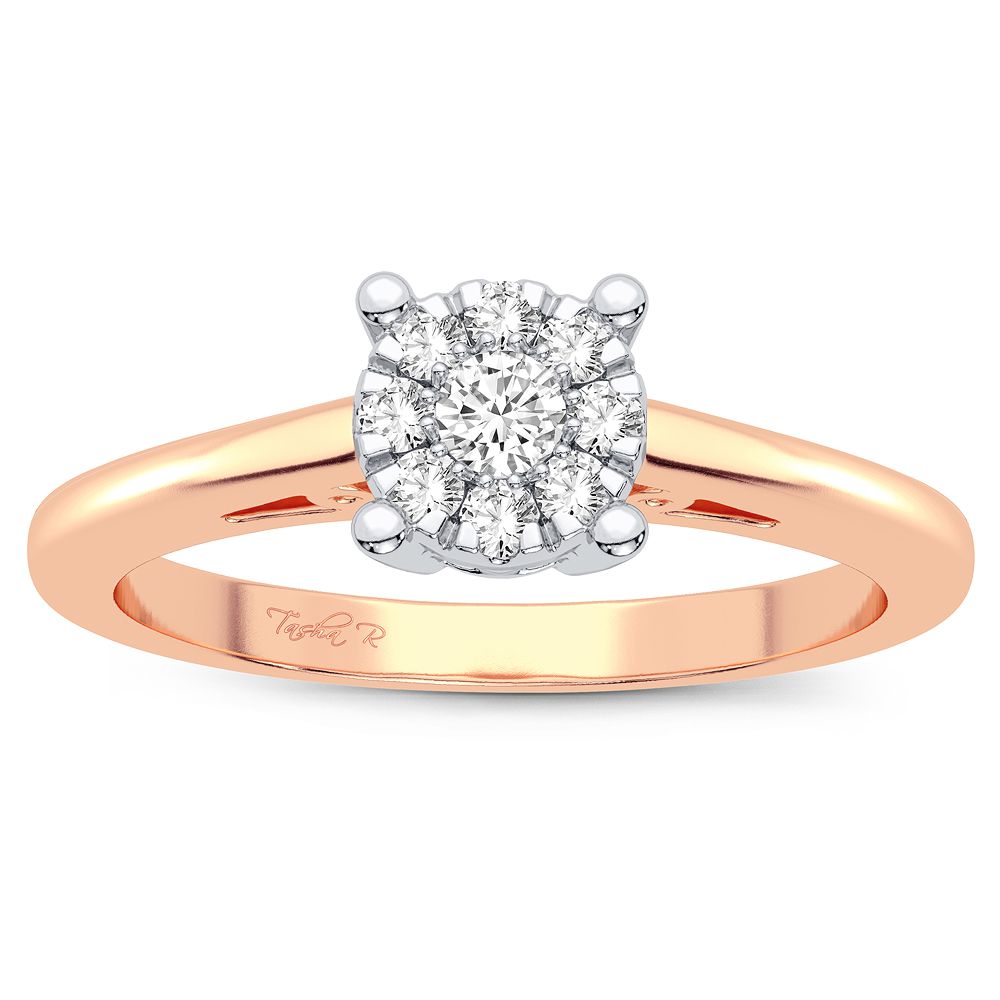 Exquisite 14K 0.10CT Diamond Ring