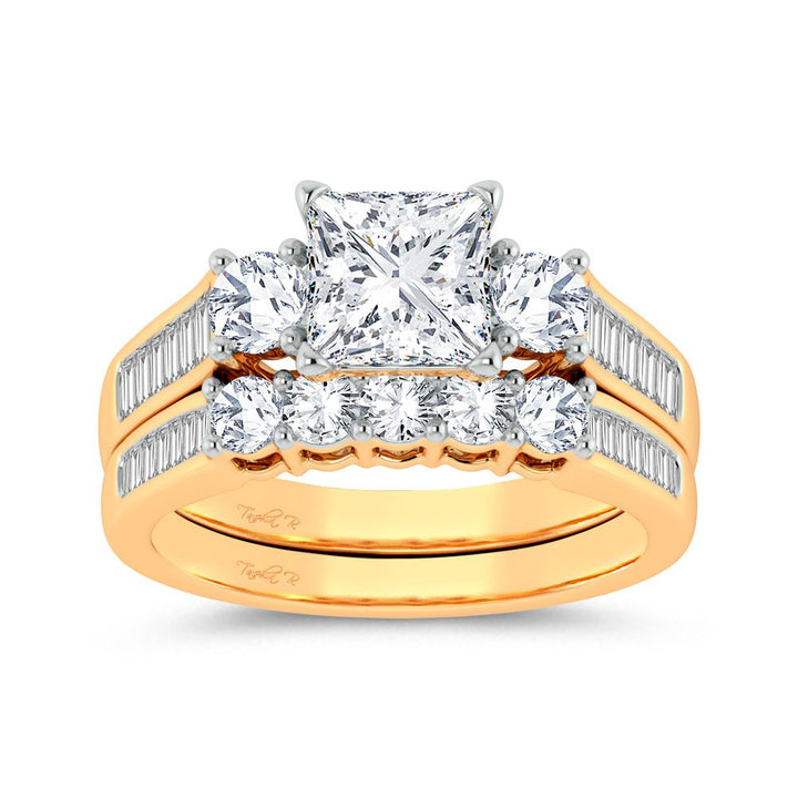 14K 2.12ct Diamond Bridal Ring