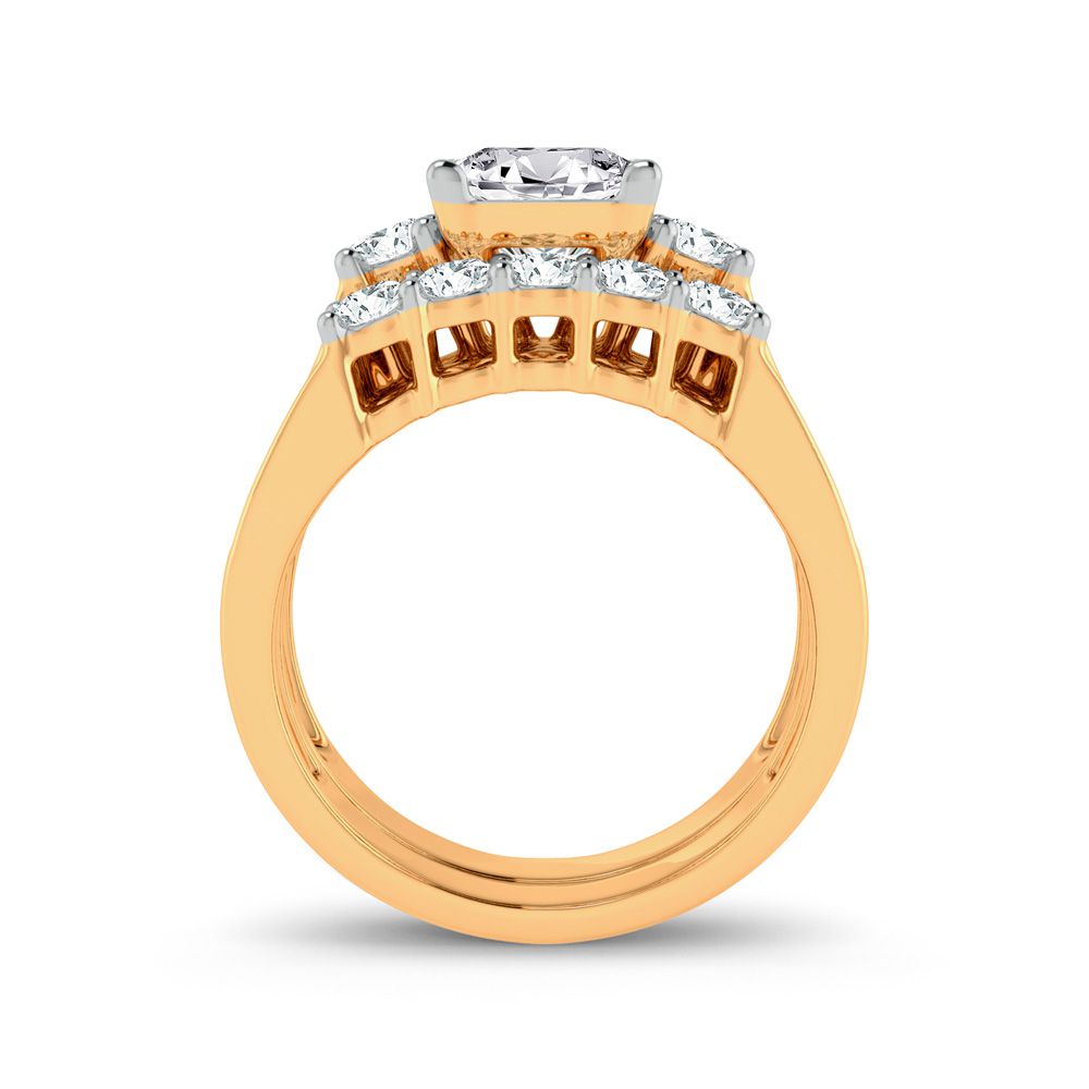 14K 2.12ct Diamond Bridal Ring