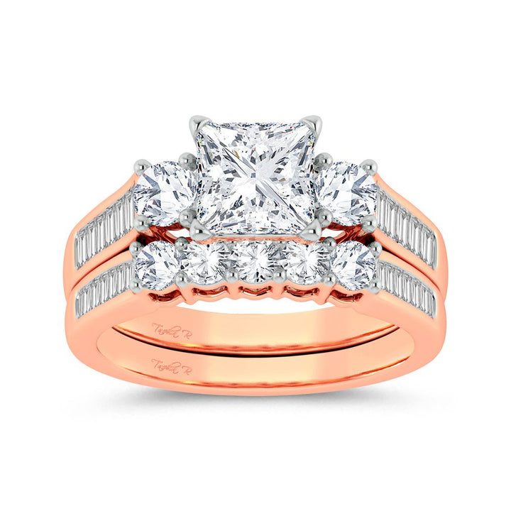 14K 2.12ct Diamond Bridal Ring