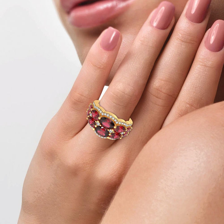 14K 0.33CT Diamond Ruby Ring