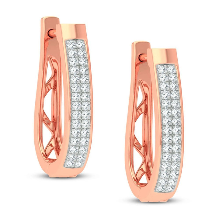14K 0.21CT DIAMOND EARRING