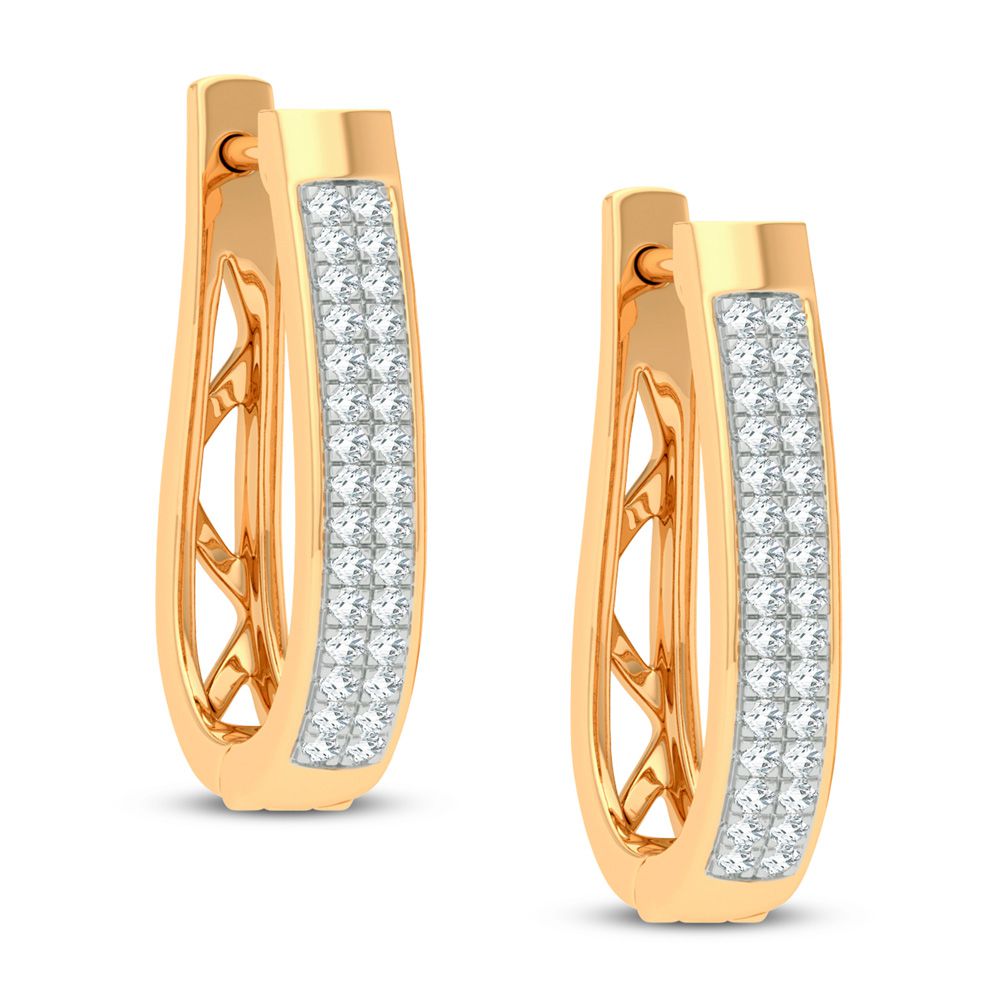 14K 0.21CT DIAMOND EARRING