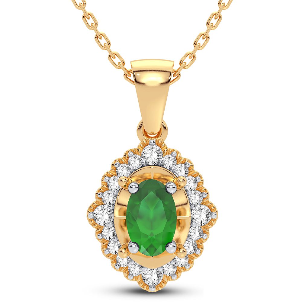 14K 0.12CT Diamond Pendant