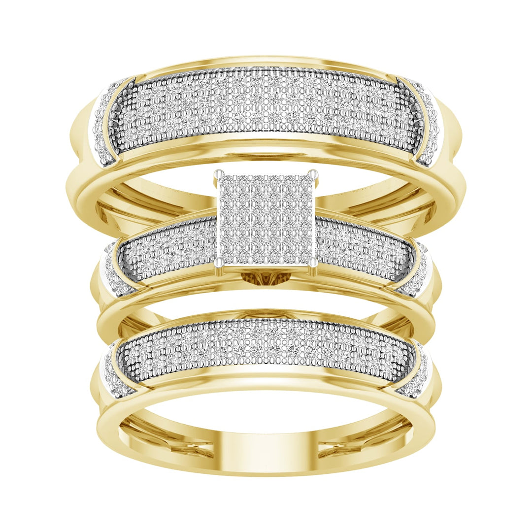10K 0.50ct Diamond Trio Set