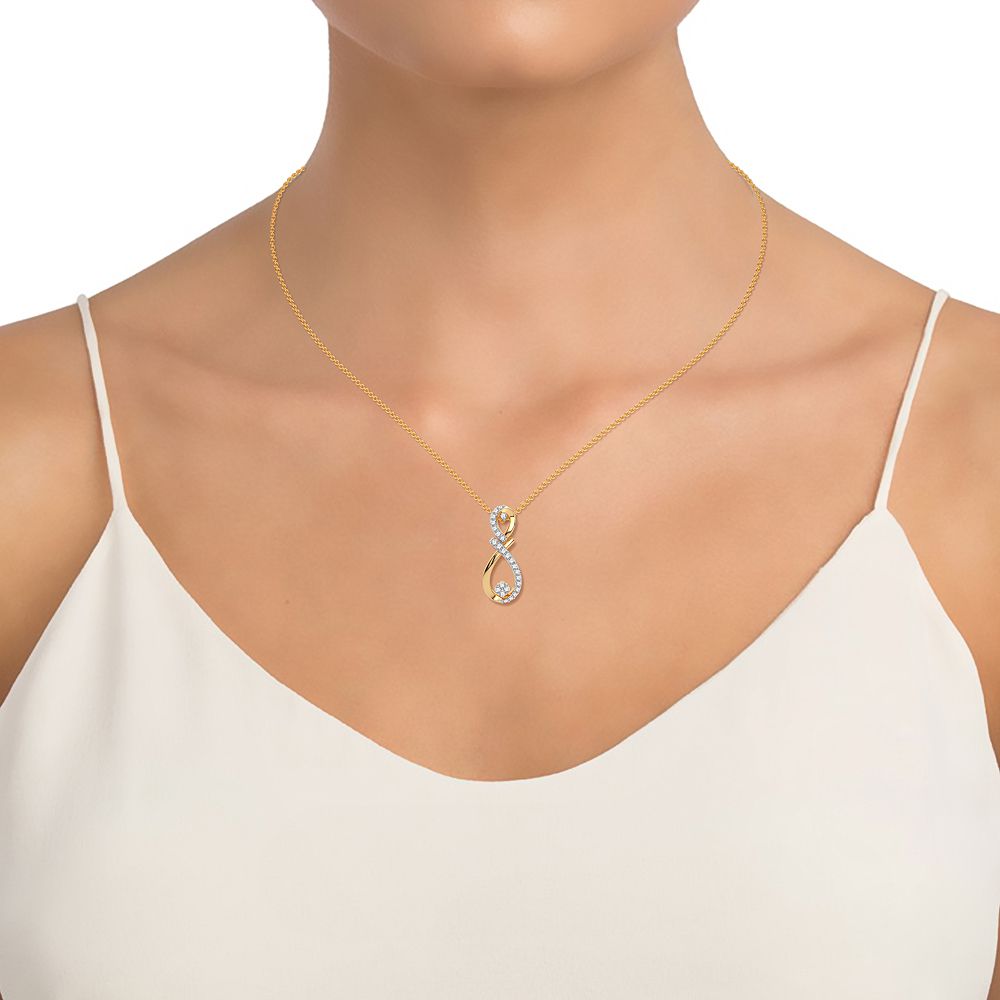 14K 0.18CT Diamond Pendant