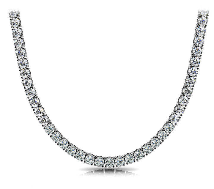 Platinum Diamond Riviera Statement Necklace