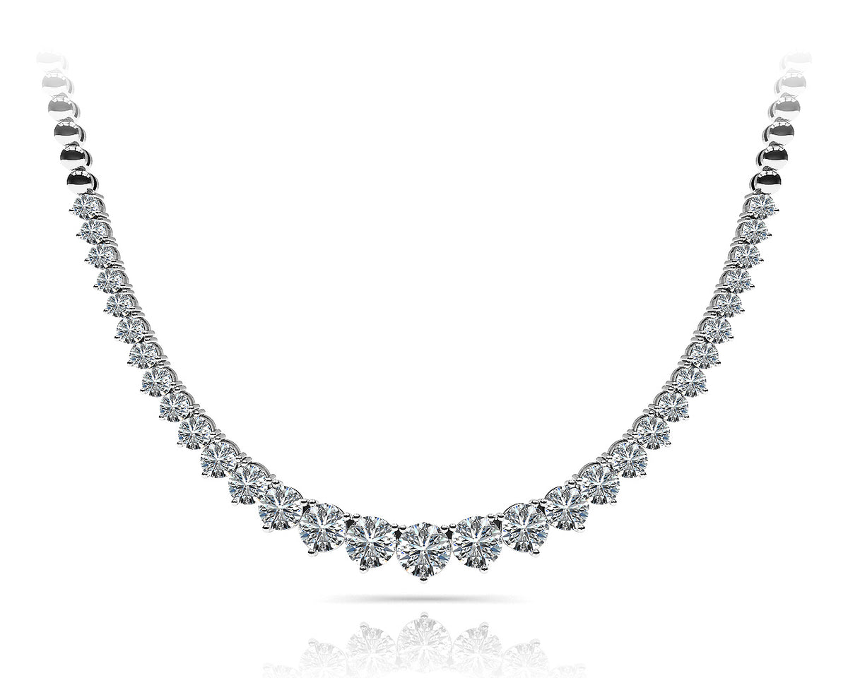 Multi-Diamond Round Pendant Necklace