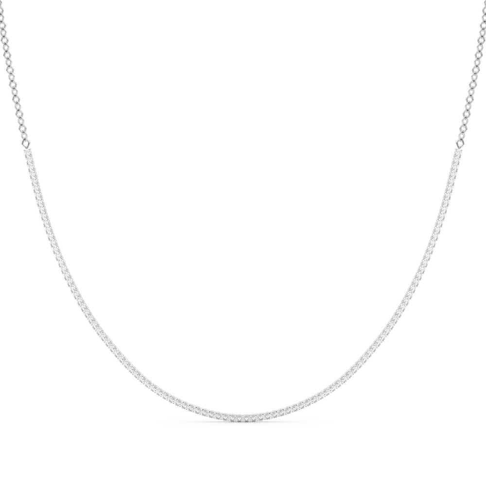 14K White Gold Diamond Pendant Necklace