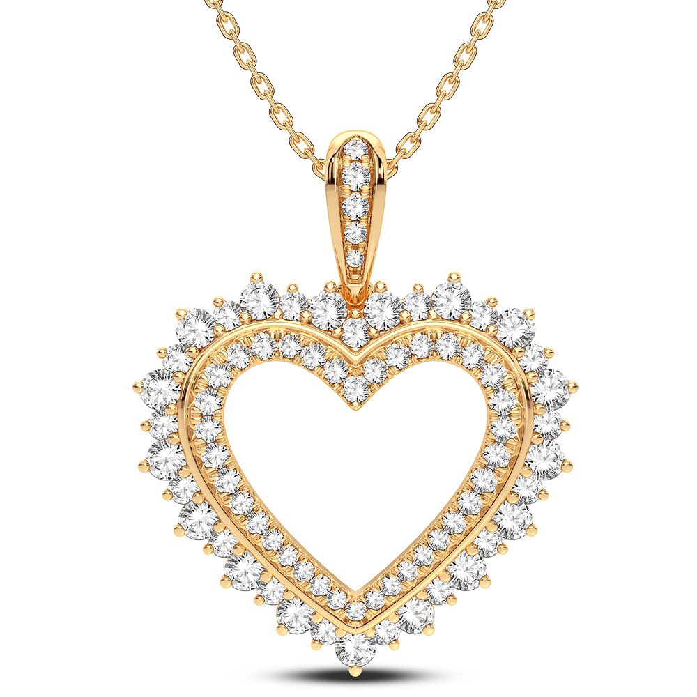 14K 0.90CT Diamond Pendant