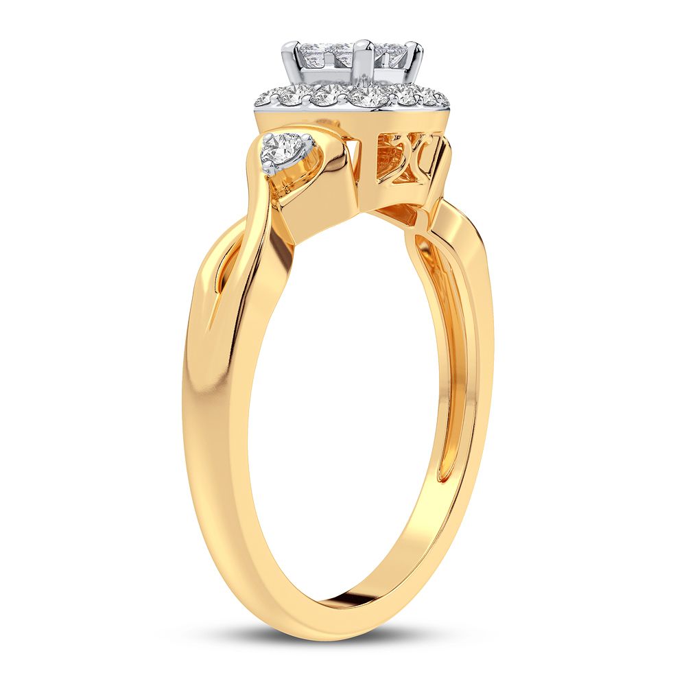 10K 0.33CT Diamond Ring