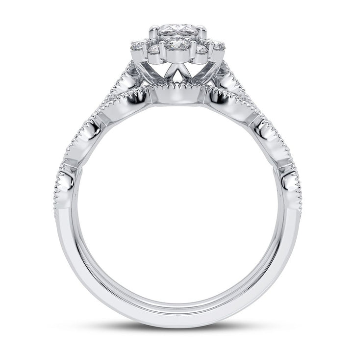 14K 1.00CT Diamond Bridal Ring