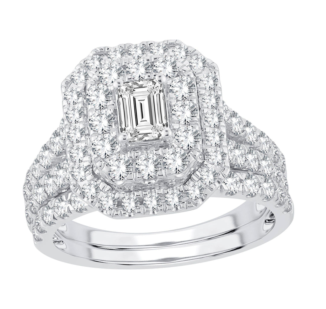 Exquisite 14K 2.00ct Diamond Bridal Set